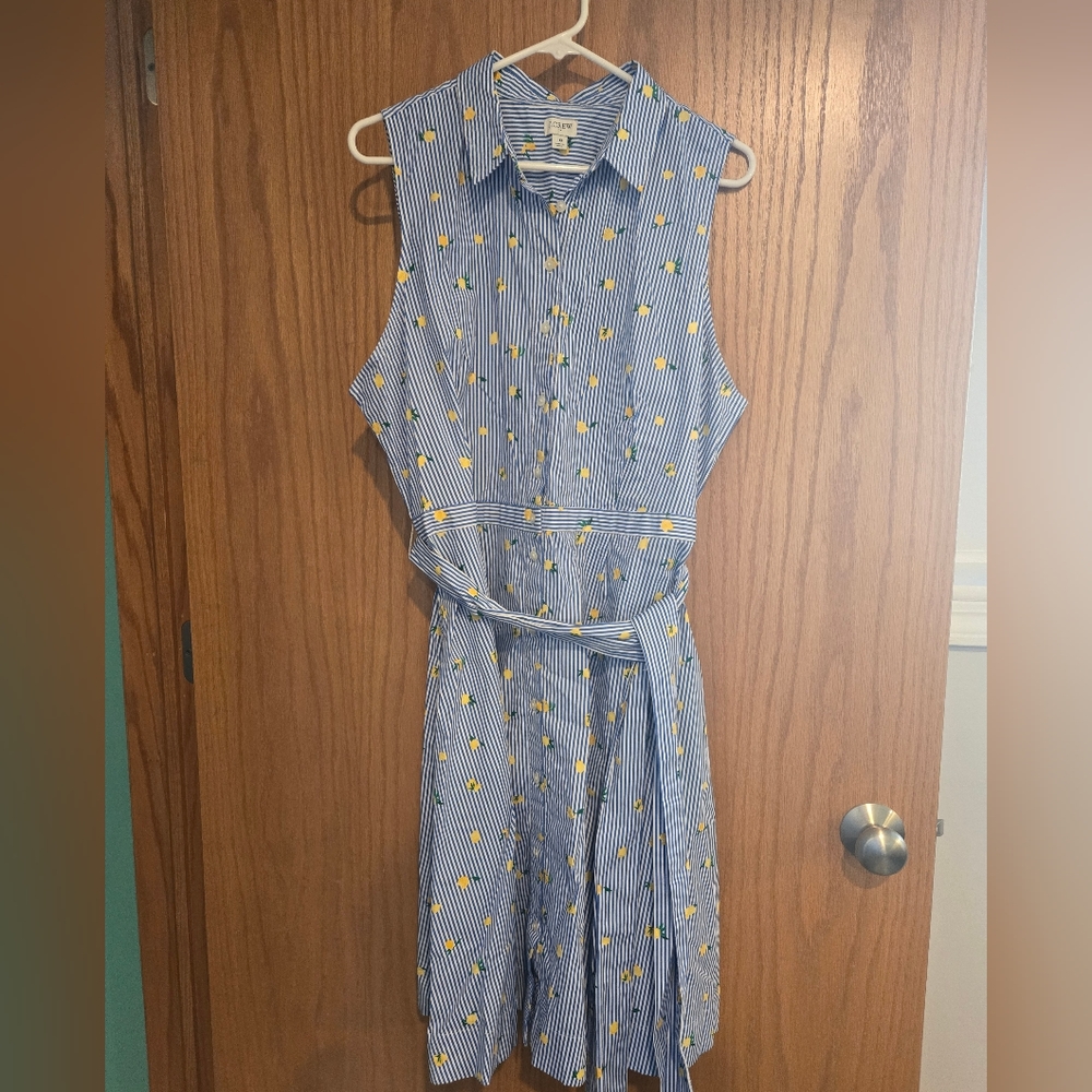 JCrew blue lemon dress